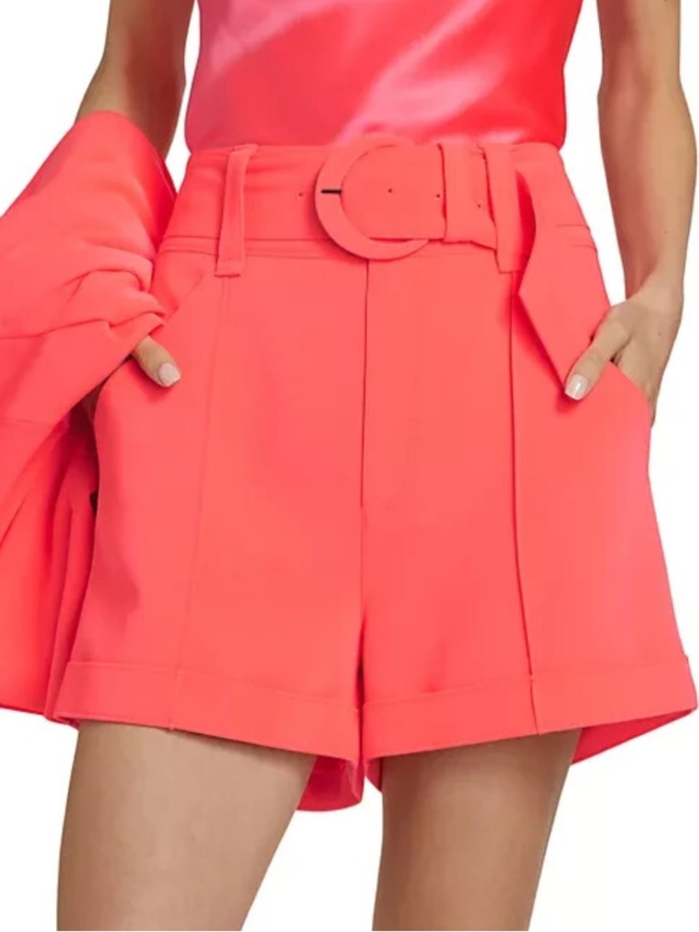 Cinq a Sept NWT Aldi Shorts in Neon Coral